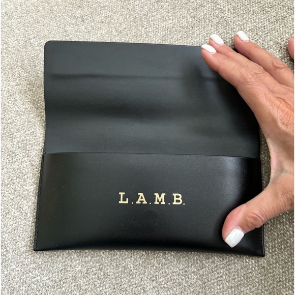 ✨L.A.M.B. Magnetic Black Leather Eyeglass Sunglass Case Semi-Hard - Picture 5 of 9